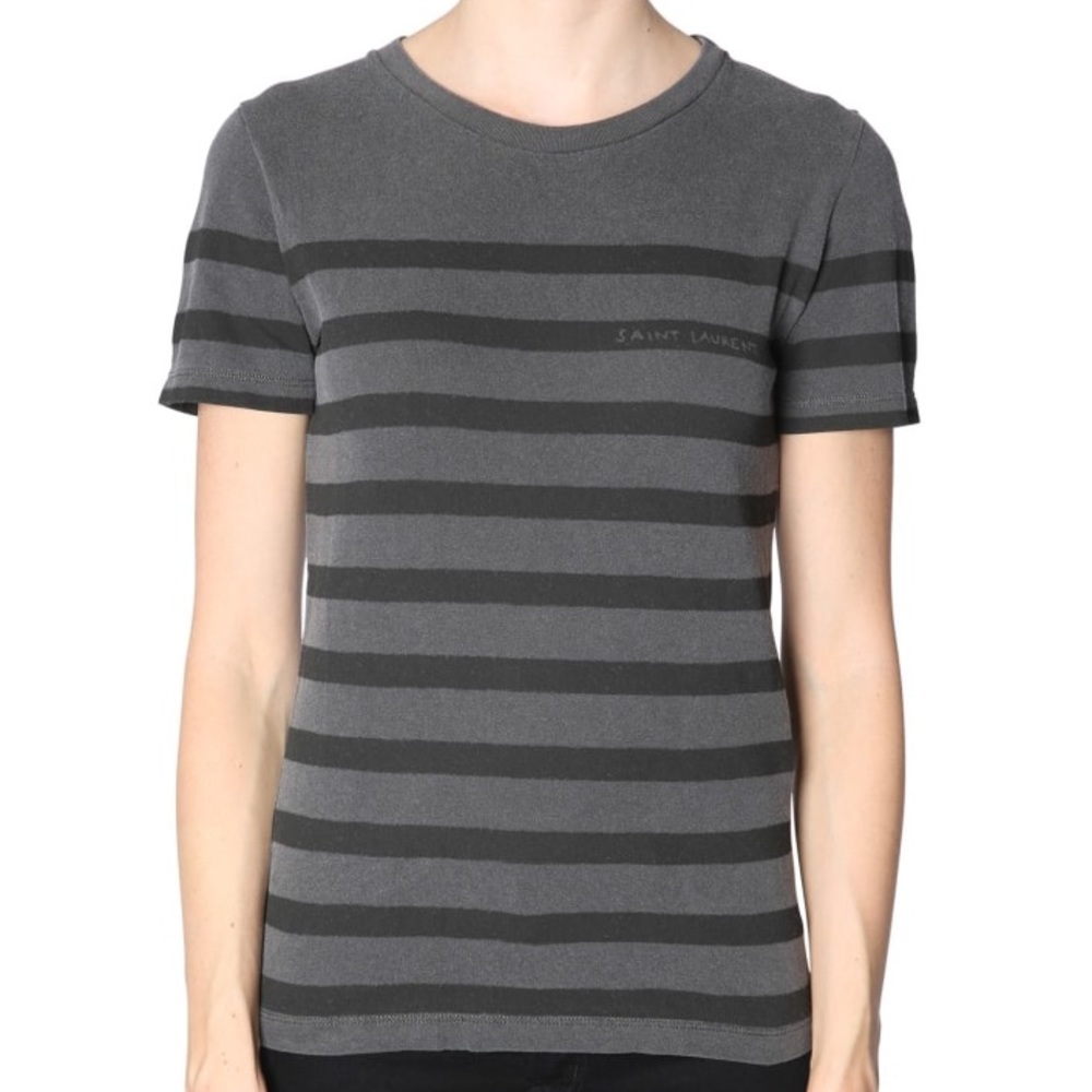 Saint Laurent Striped Tee, Size M